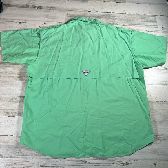 Columbia PFG Men’s Distant Water SS Green Button Shirt Fishing Size XL - Picture 3 of 6